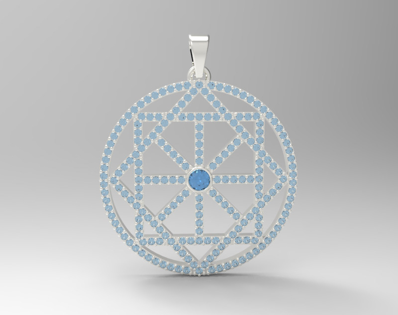 闪耀钻石设计师图案吊坠珠宝数字文件-5