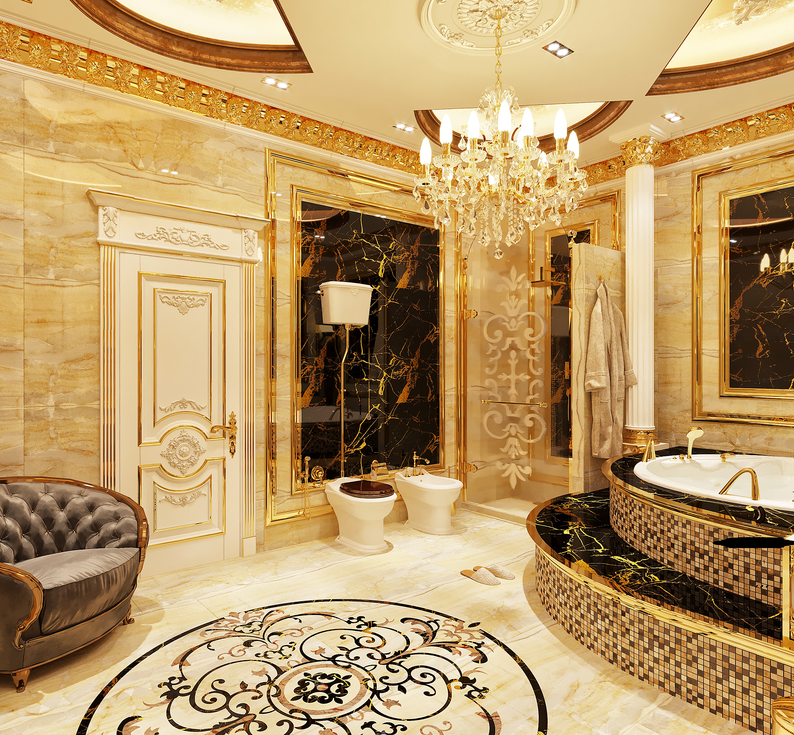 Classci Bathroom Design in Iraq-11