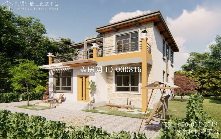 【设计师案例】土建参考造价48万,面宽11.4m×进深13.5m江苏泰州二层欧式别墅-34