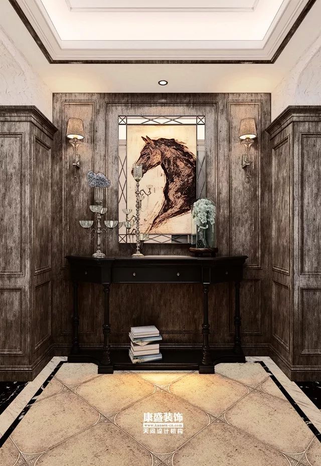 康盛装饰┃180㎡美式复古私宅·一步一景的视觉盛宴-71