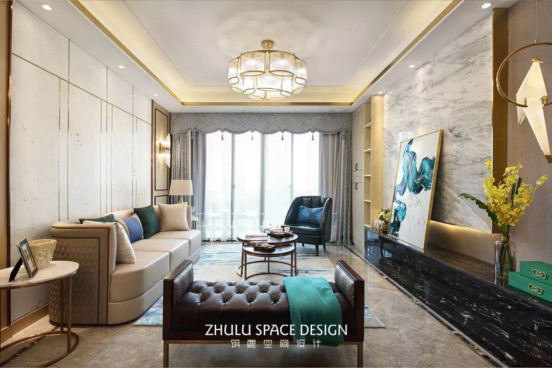 如东翡翠观澜轻奢样板房,现代都市优雅风-11