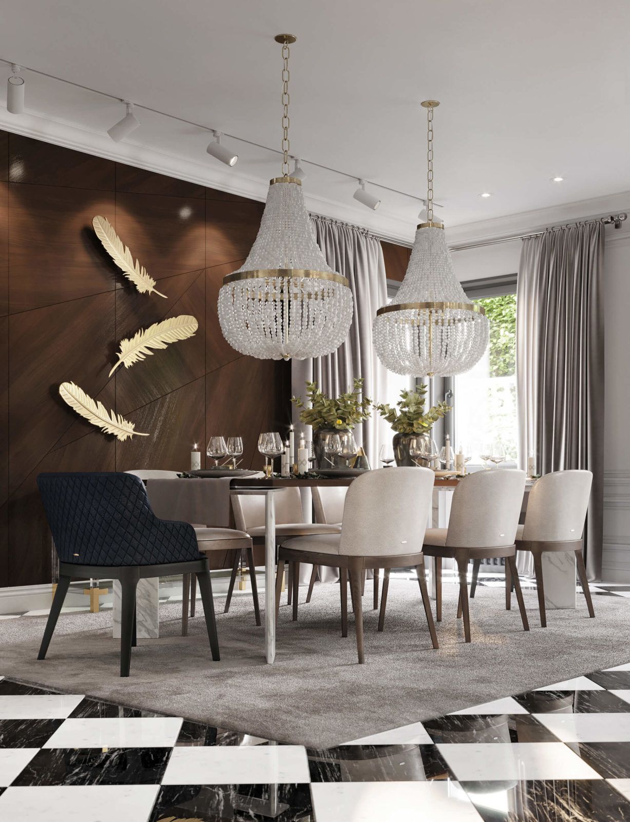 现代主义与装饰艺术风格公寓室内布置丨Angelina Rudenok,Ирина Артюшина-20