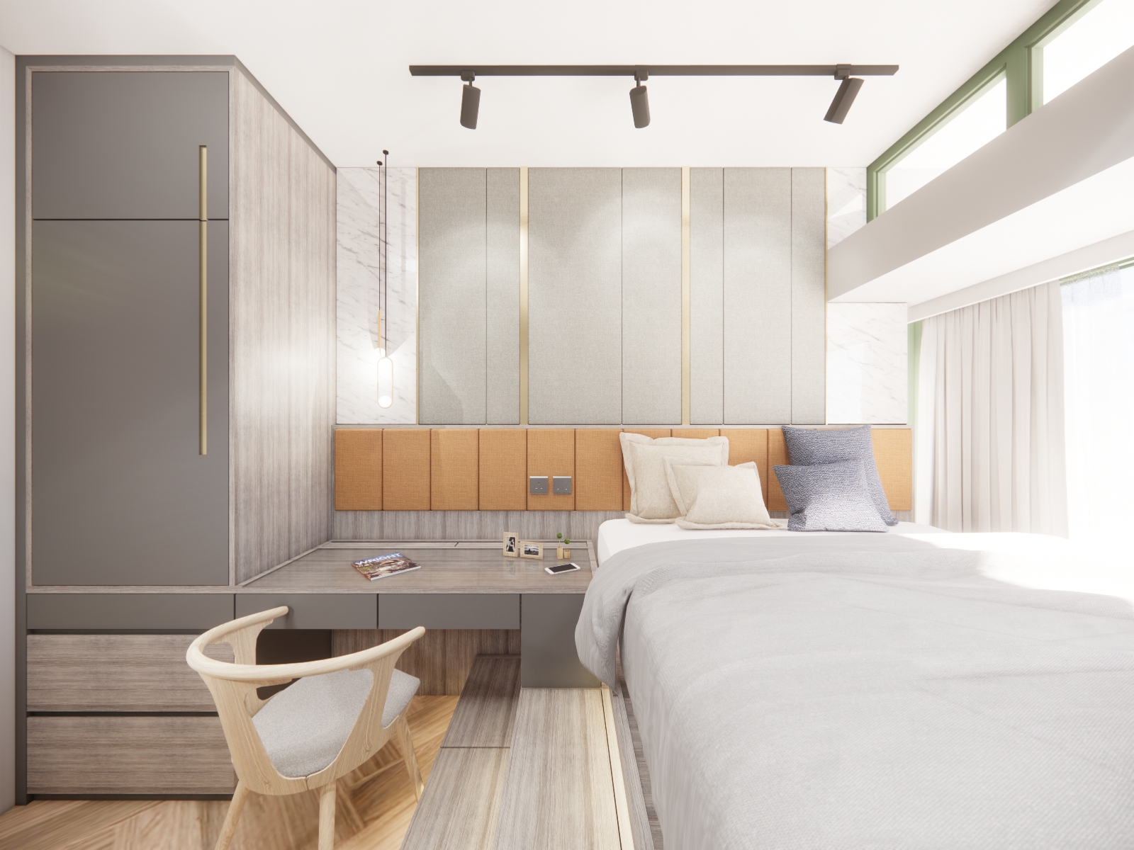 香港湿地季节公园主卧设计丨中国香港丨Koanna室内设计（香港,英国）-0