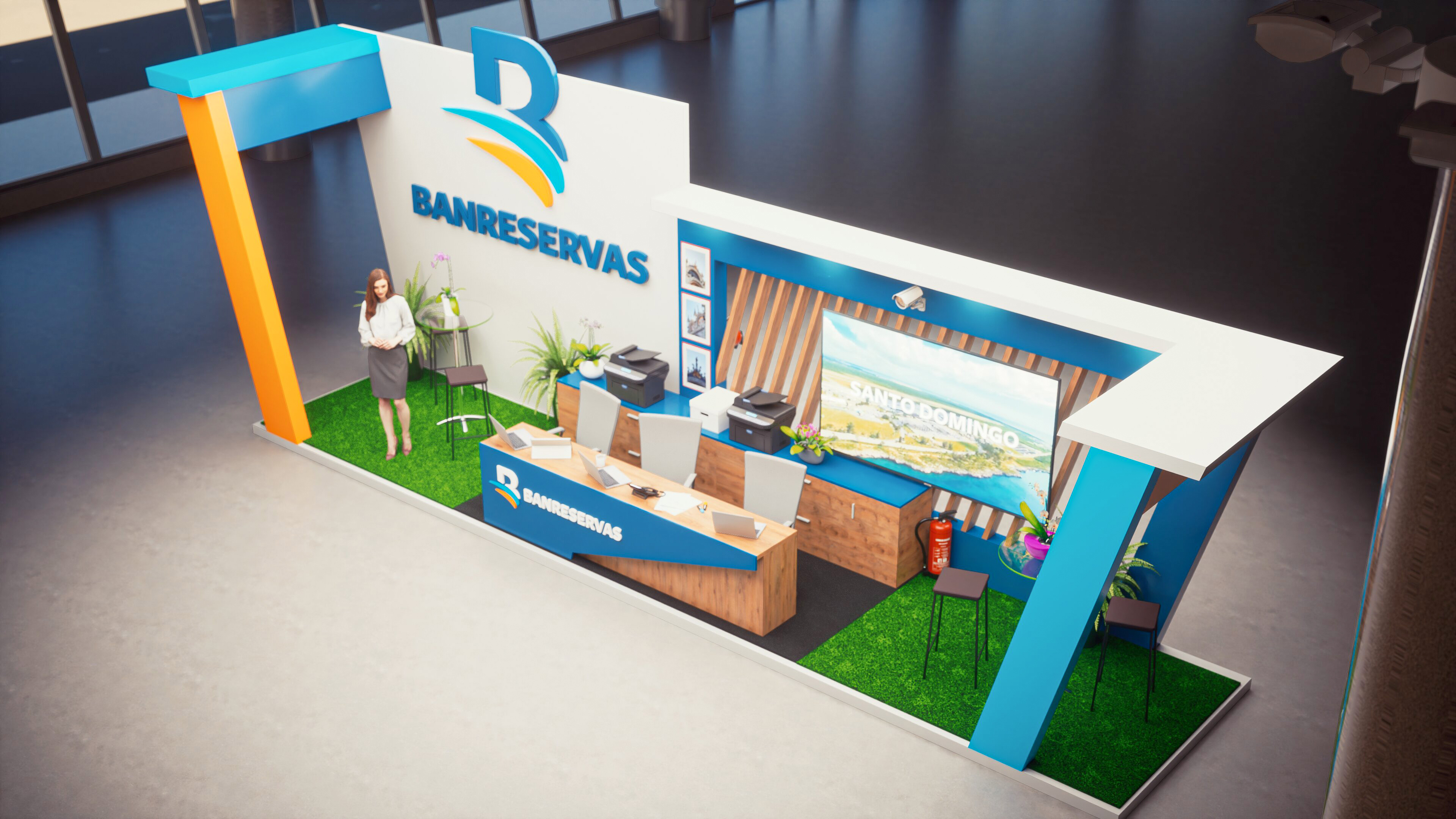 Banreservas bank stand design-2