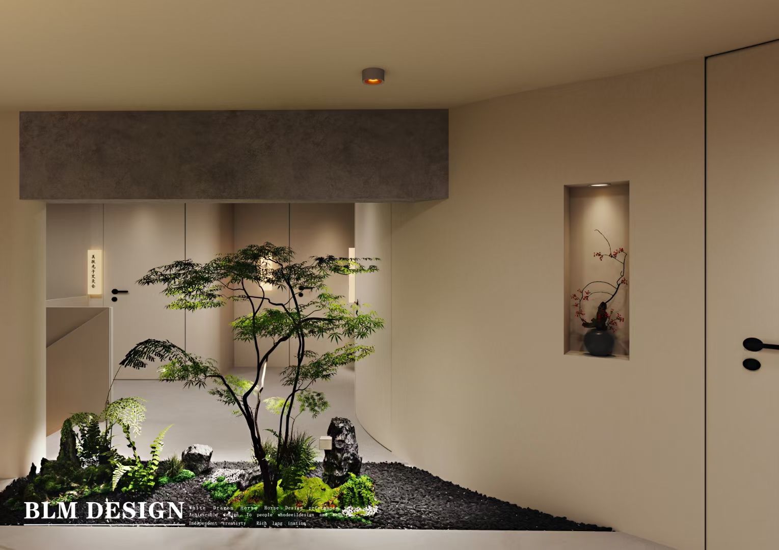 侘寂风美容院丨白龙马效果图-0