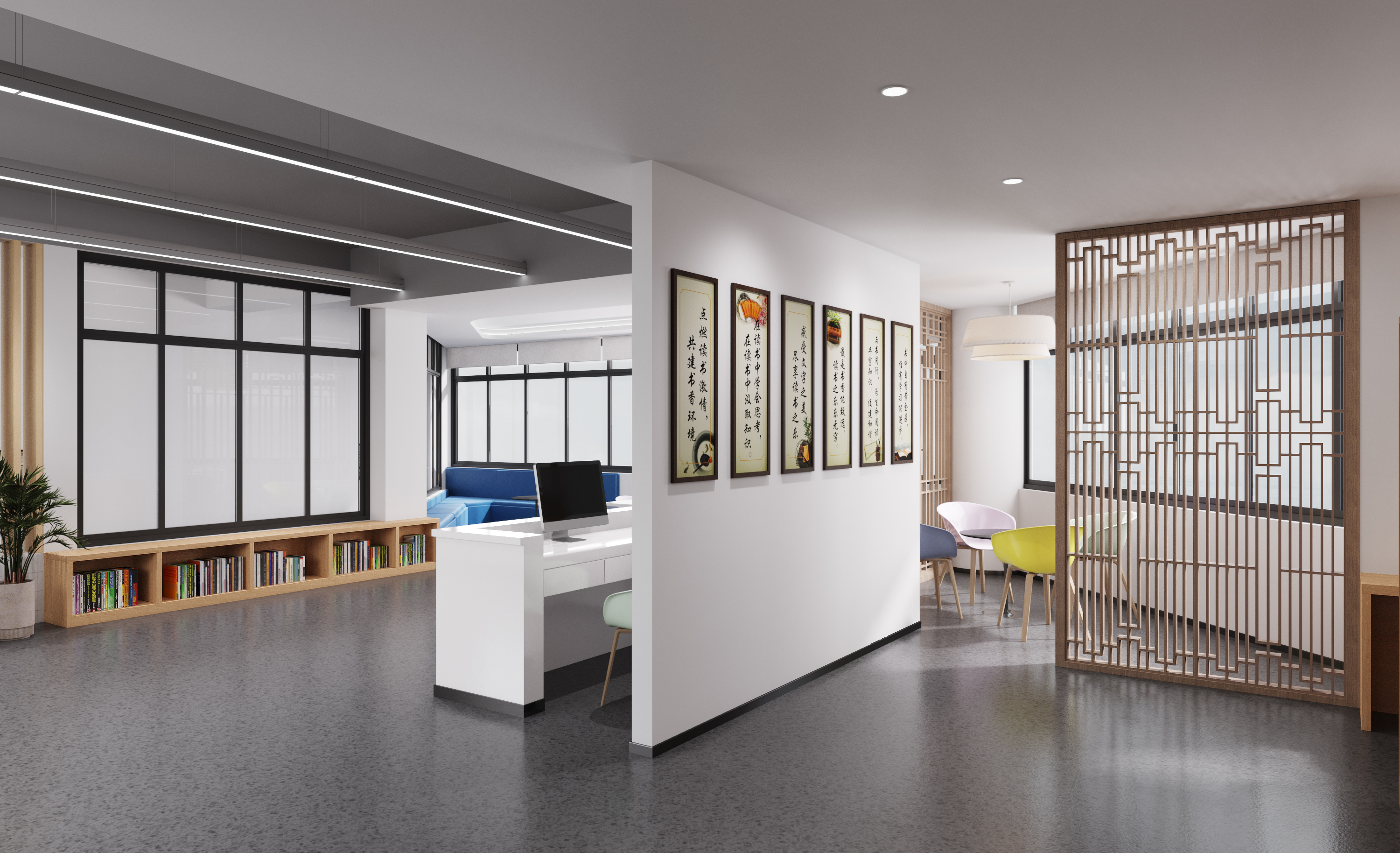 中学图书馆翻新设计-4