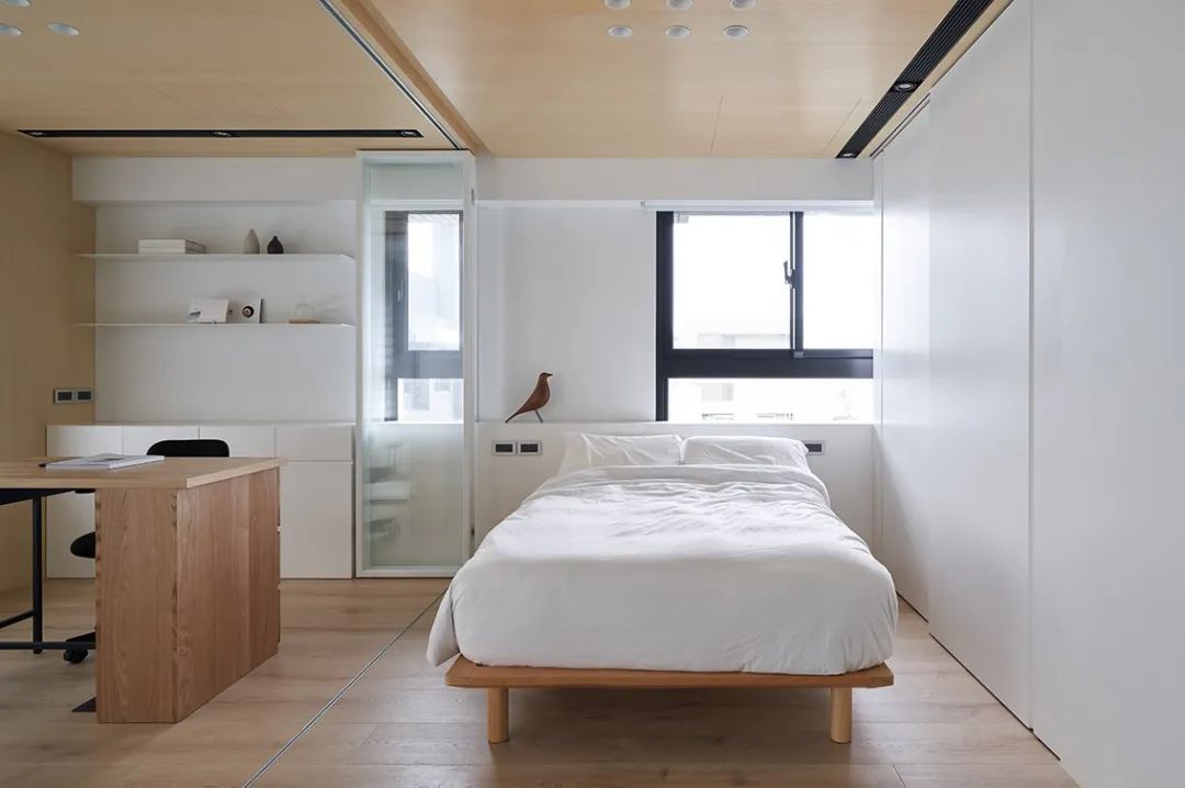 50㎡两居室小宅，弹性利用空间，打造充满变化的盒中盒 | 虫点子设计-48