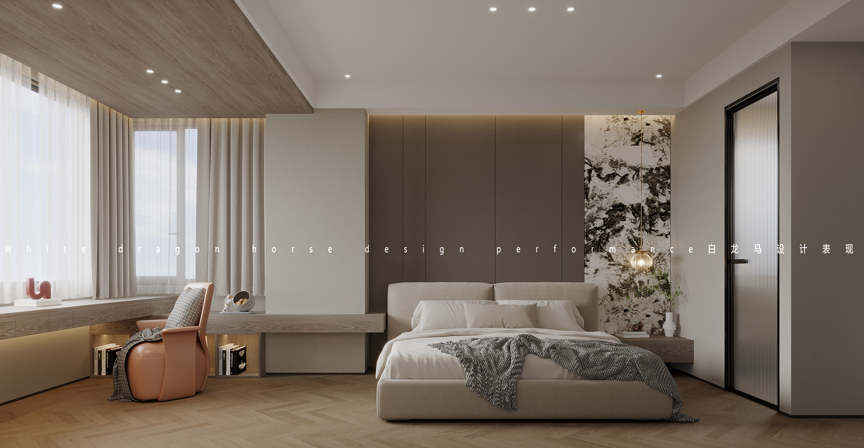 现代轻奢别墅——白龙马效果图-5