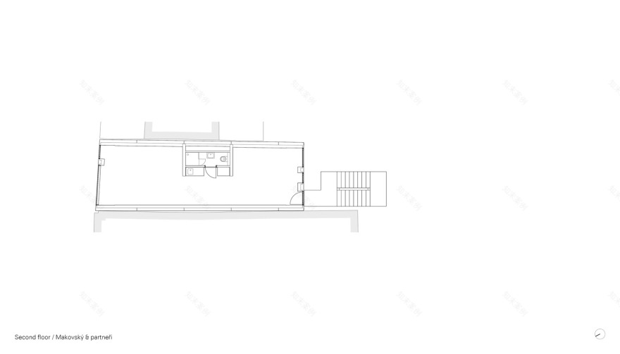 捷克布拉格四层狭长住宅-62