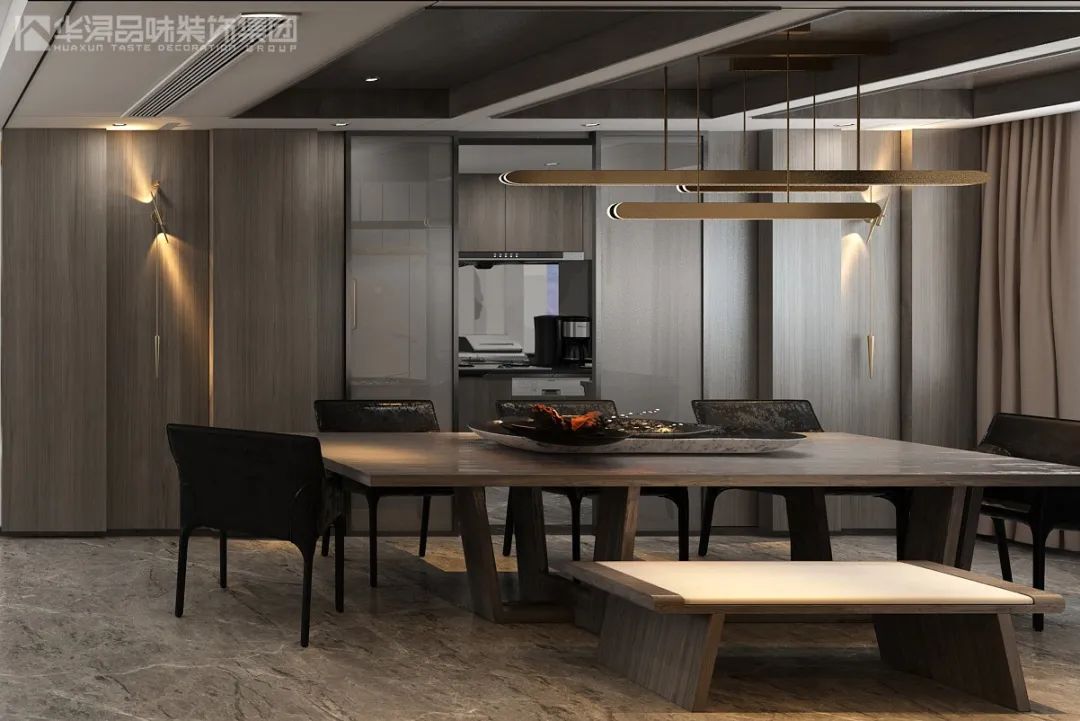 300m²现代轻奢复式,优雅石材与奔放木质交织质感生活-47