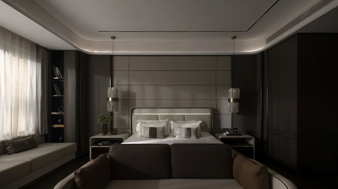 现代轻奢样板间丨璞辉设计-17