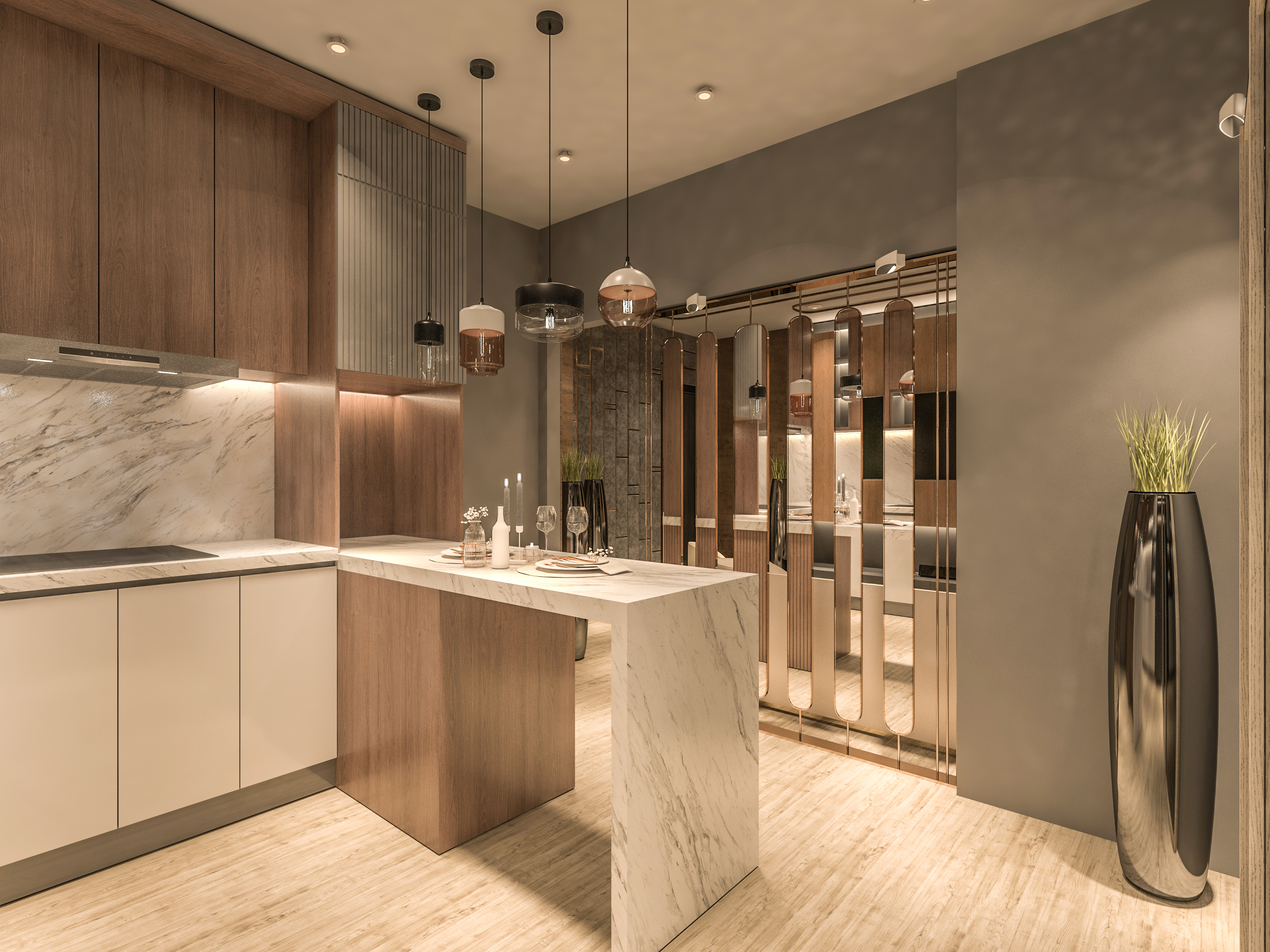 Modern Reception & Kitchen-7