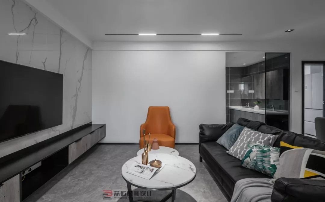 现代黑白灰格调的格林花园 120㎡设计-19