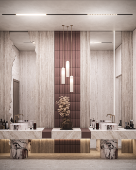 利比亚别墅的客厅卫生间丨Artika Studio