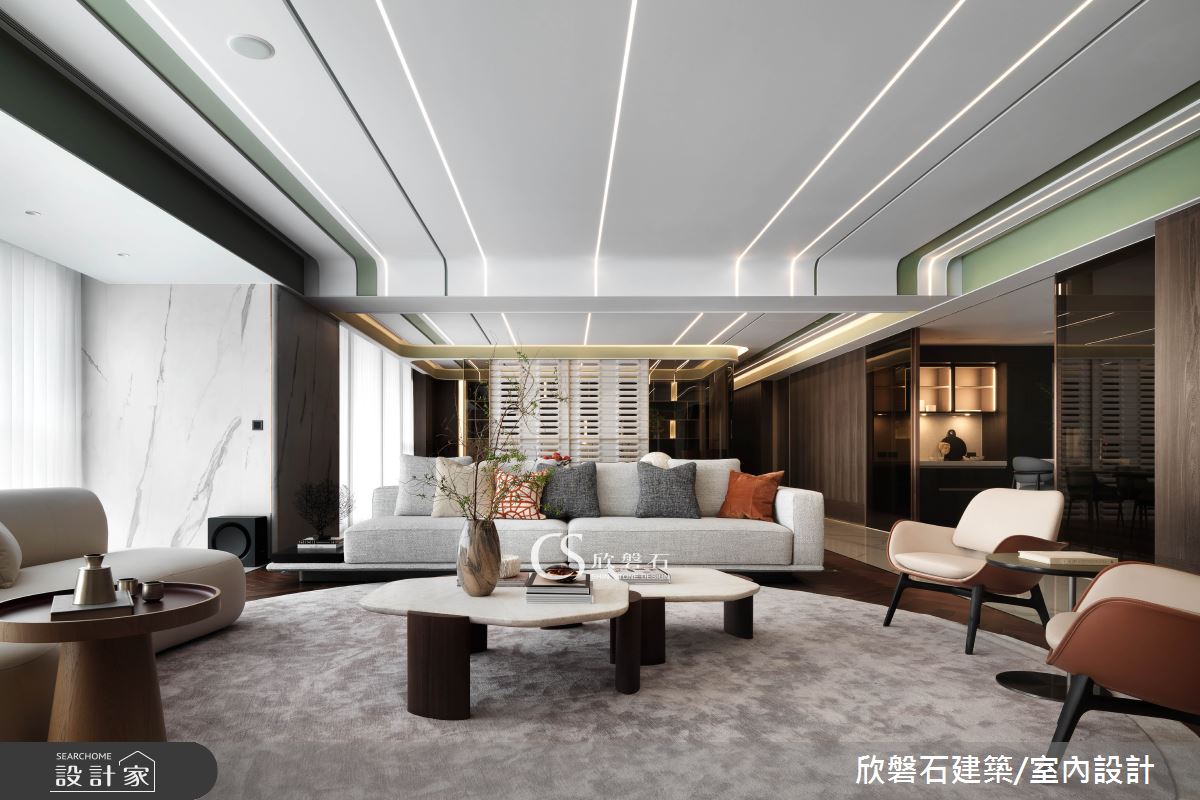 欣磐石·74  寶輝秋紅谷VIII·混搭風·95坪設計案例丨欣磐石建築.空間規劃-11