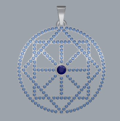 闪耀钻石设计师图案吊坠珠宝数字文件-6