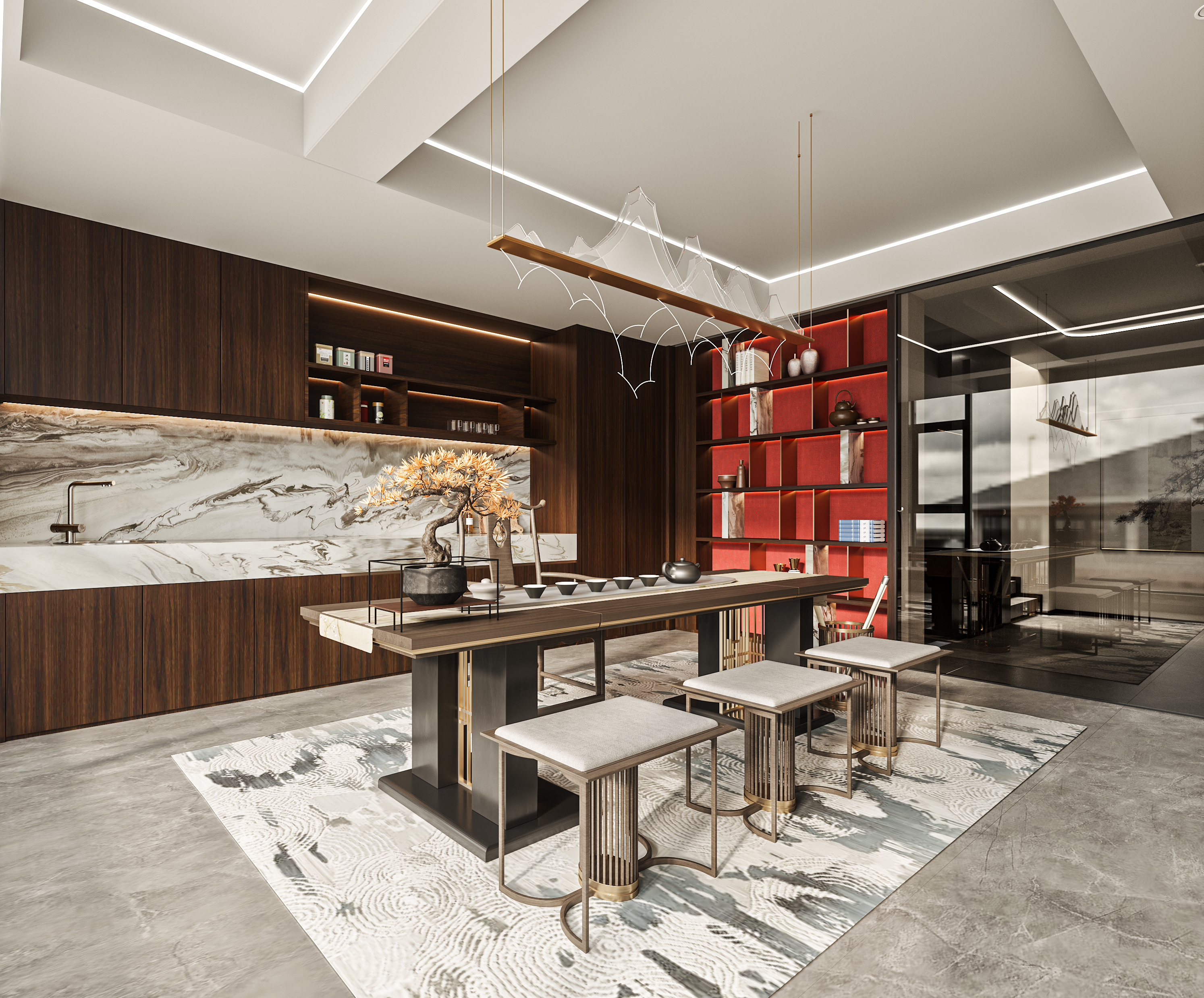 新中式风格平层-10