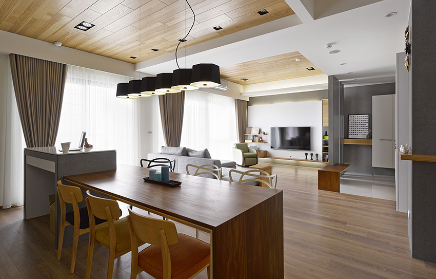 台北 35 坪实木温馨宅 营造亲子互动空间-5