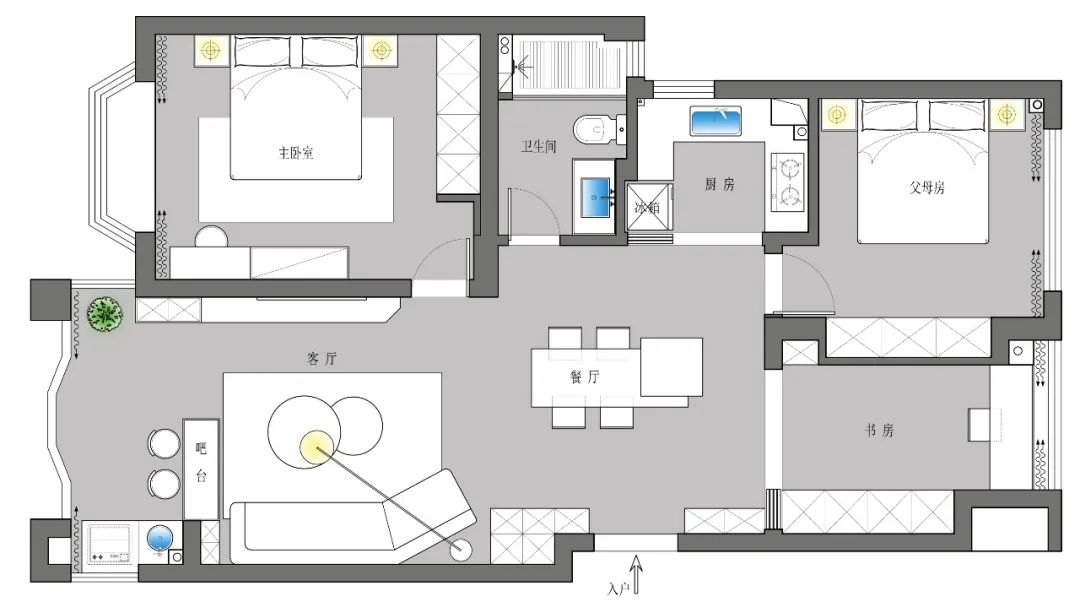 奶油色调的温柔私宅丨苏州维斯曼全案设计-15