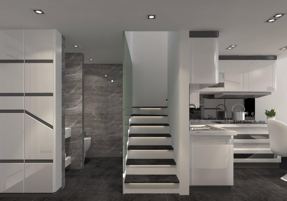 层高 4.2 米的“枫景华庭”两口之家设计-6