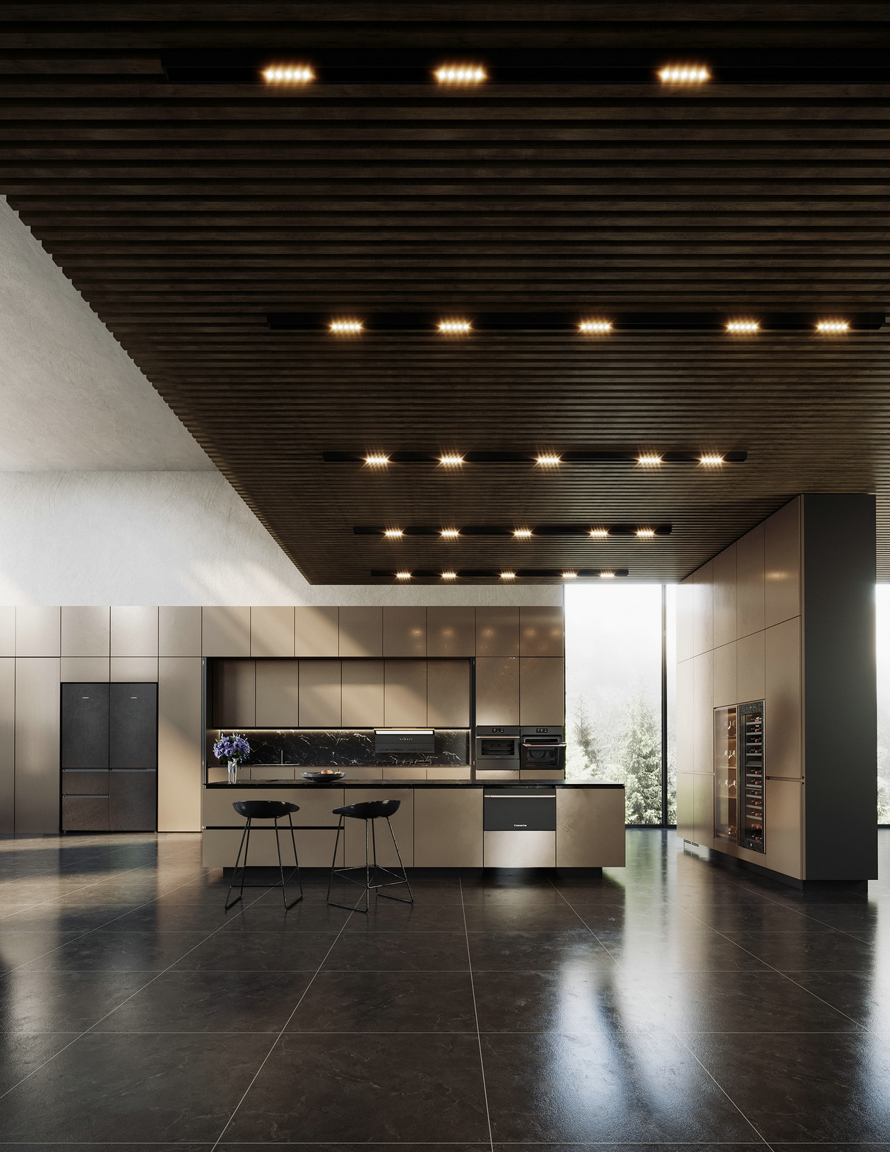 高级黑+紫色 永恒优雅与极致梦幻的空间设计-5