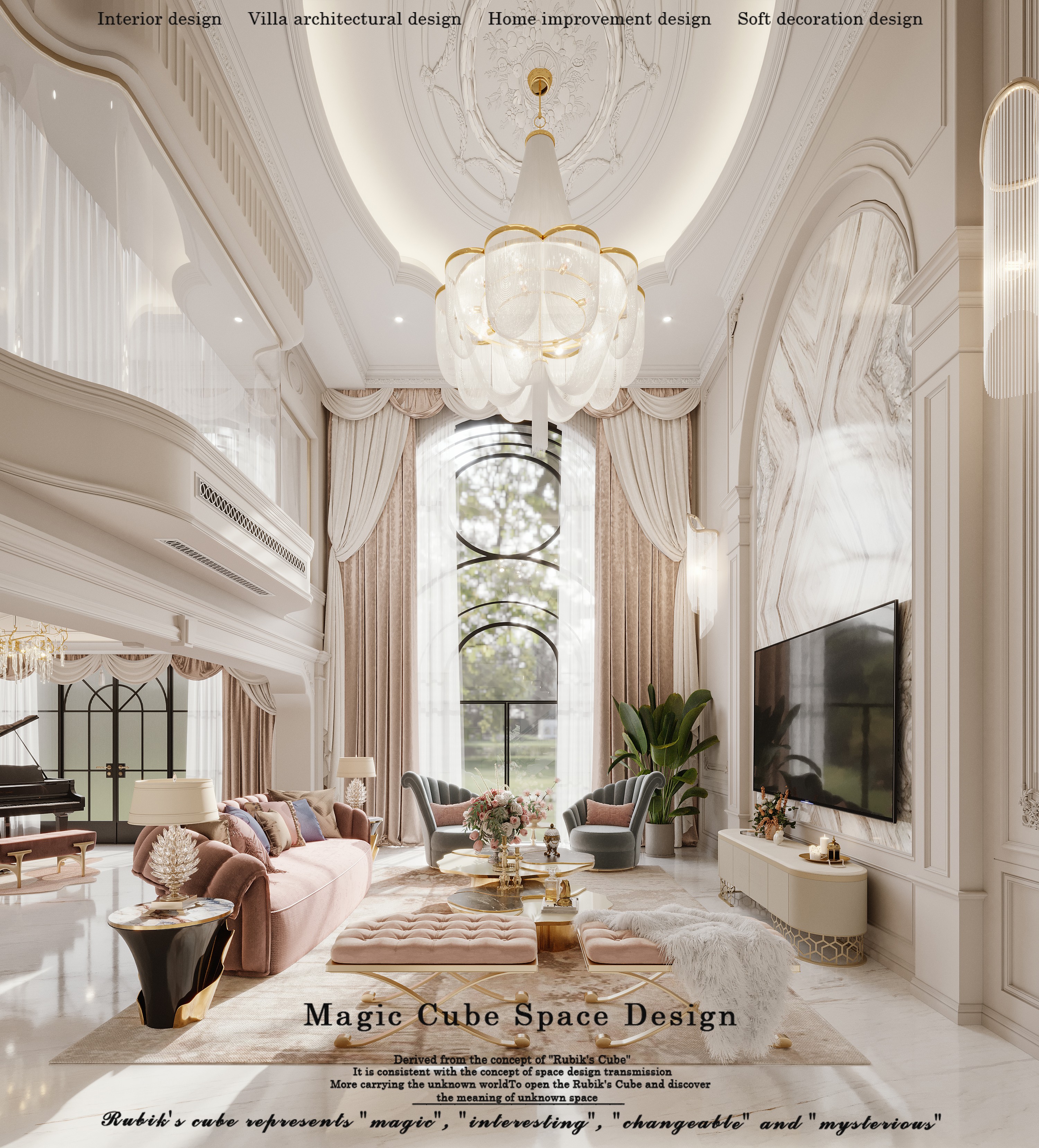 浙江•法式复古别墅设计丨中国浙江丨魔方空间设计-13