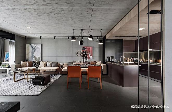 20万元复式110平米装修案例·效果图  工业风110㎡LOFT案例-11