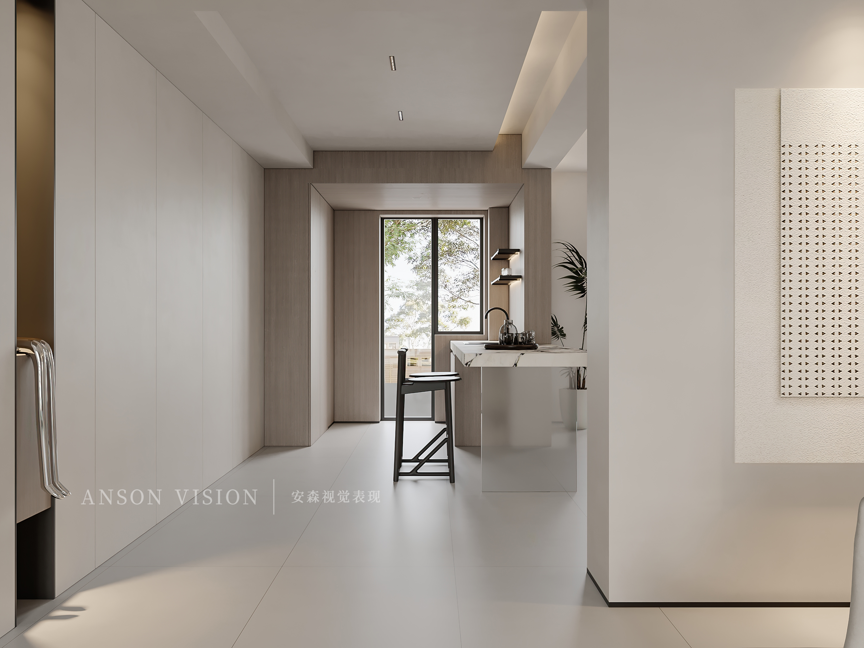 现代多空间极简家装表现丨Ansonvision·蒙头睡-5