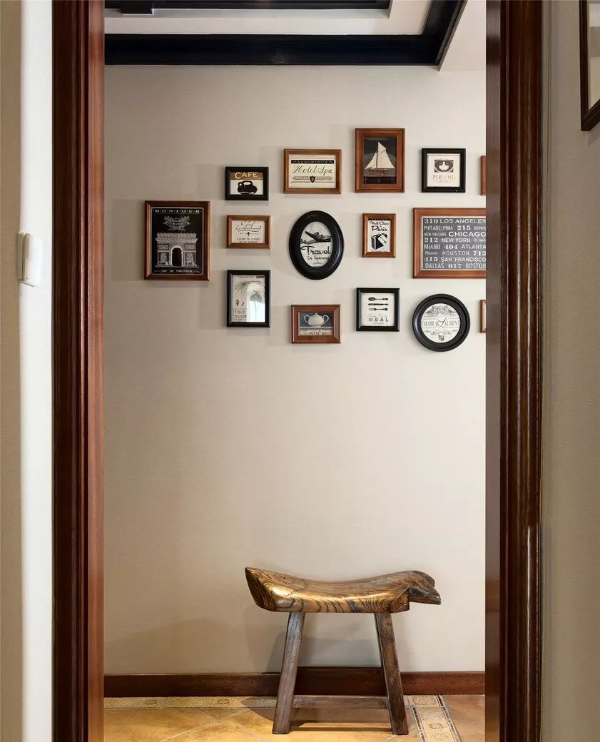 美式混搭风家居设计 | 公共区域棕色调，书房中式风-10