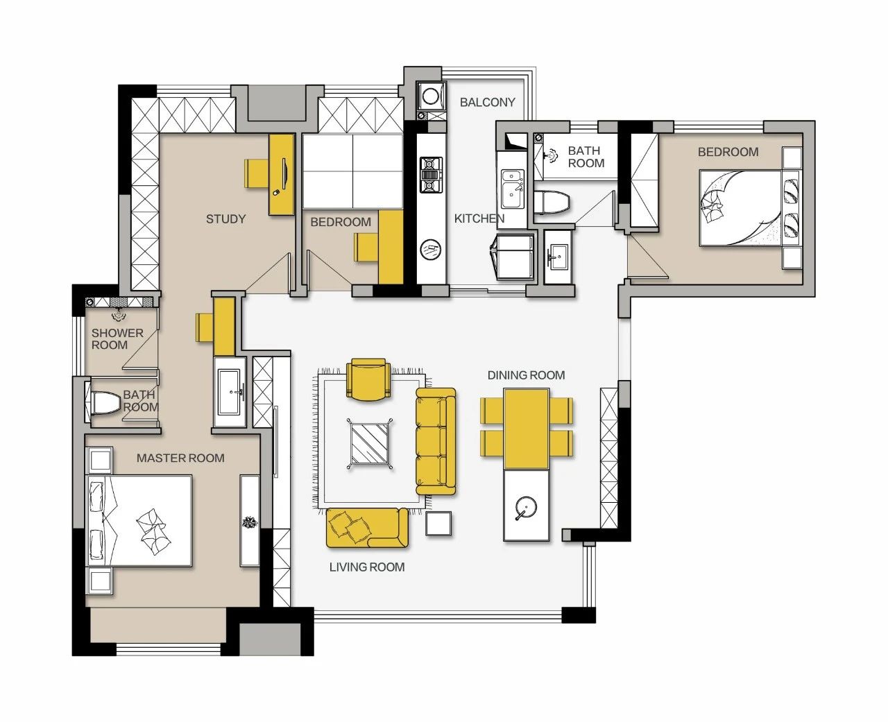 金科集美学府复古与现代住宅设计丨中国成都丨宏福樘设计-40
