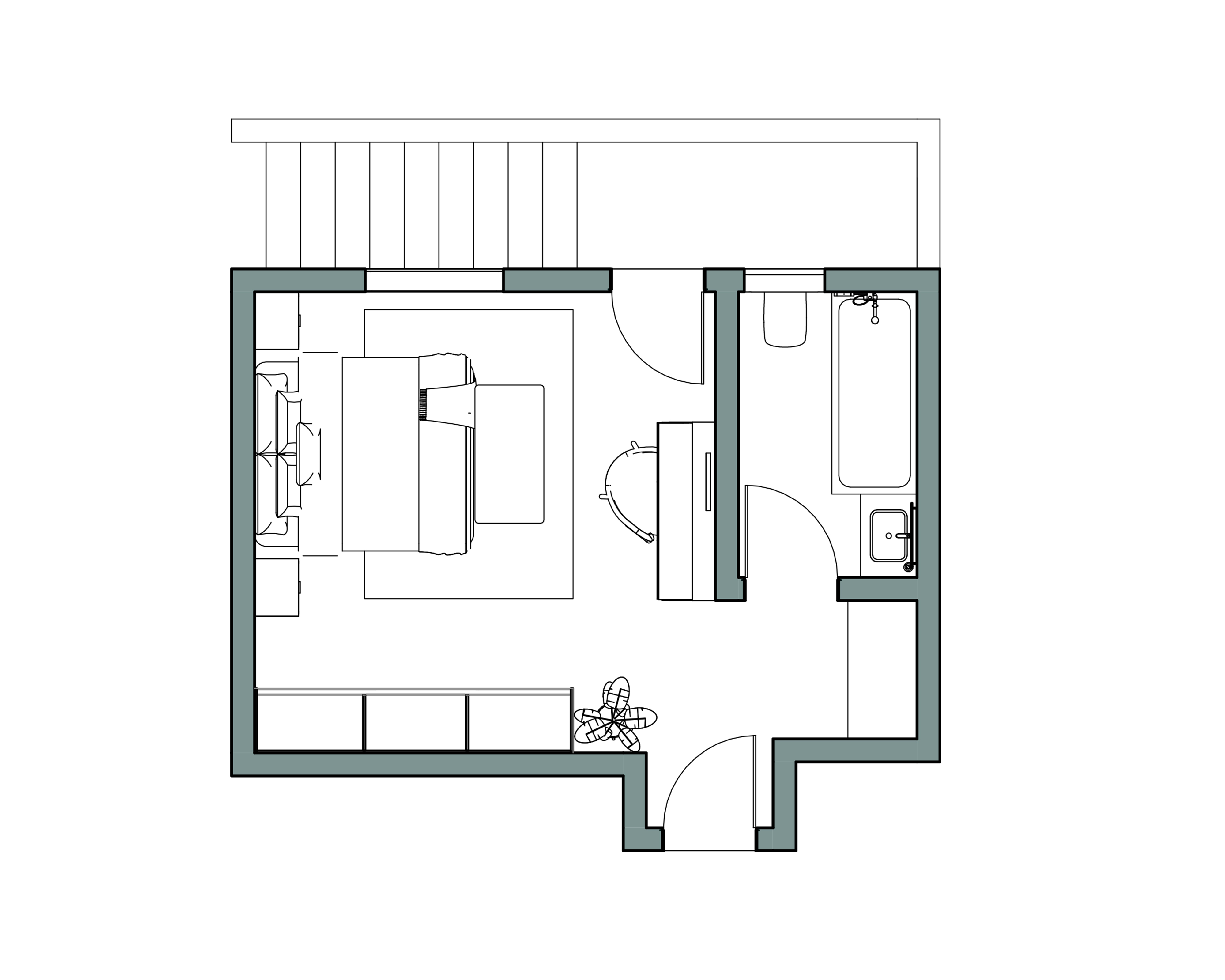 现代主卧室室内设计丨Ahmed Ali-12