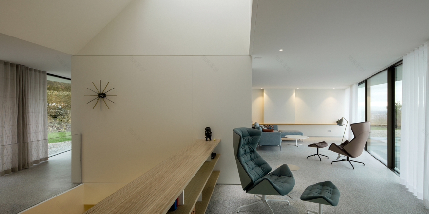 瑞士 Hauterive 湖畔混凝土与玻璃的现代住宅-43