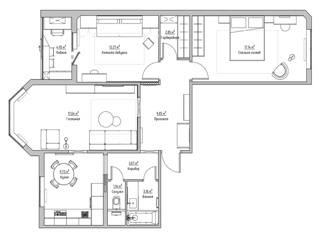 四口之家的灵动空间丨Ekaterina Garashchuk-3