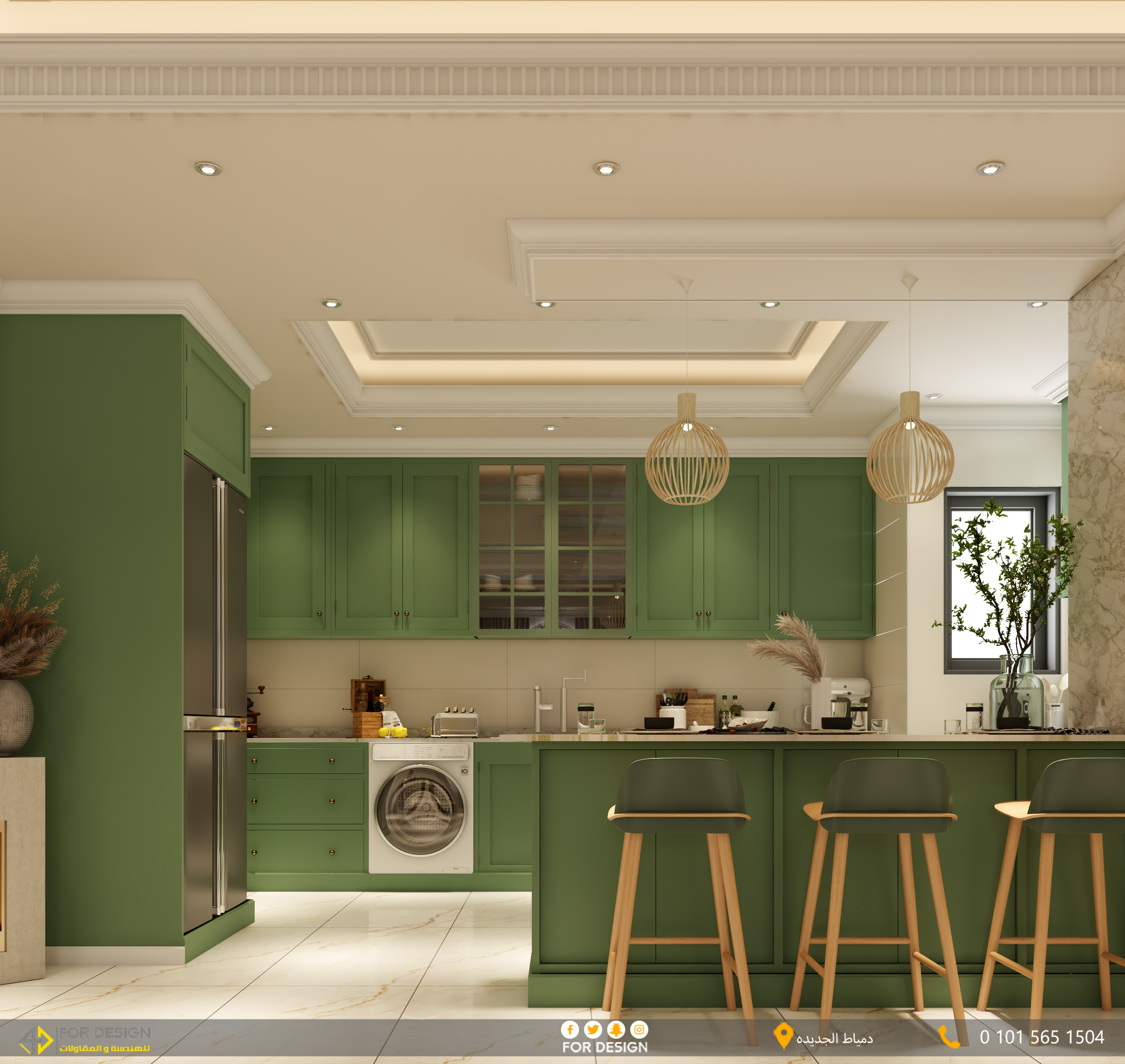 Classic kitchen and living room in NEW DAMIETTE-3