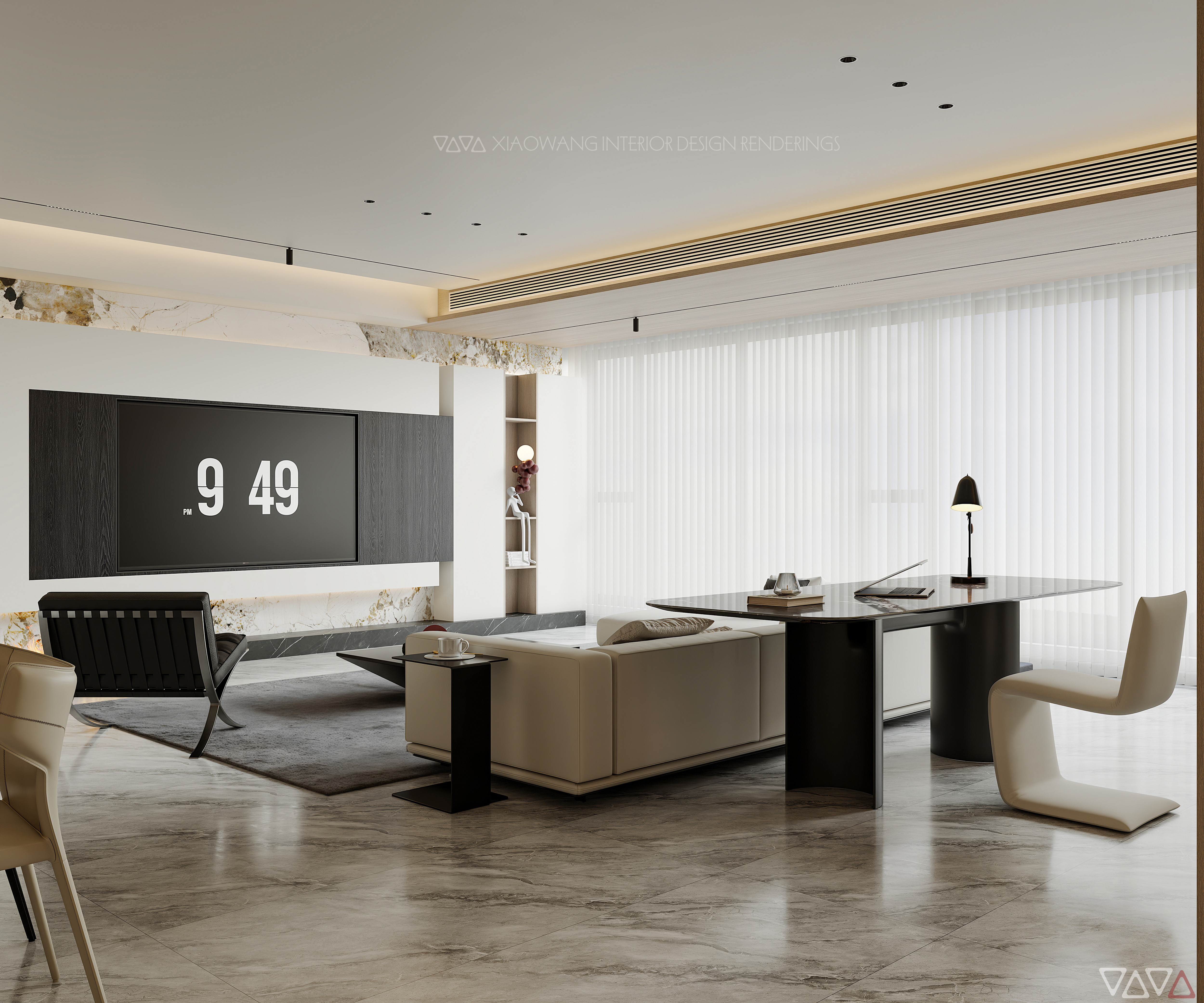 现代 意式客餐厅效果图-7