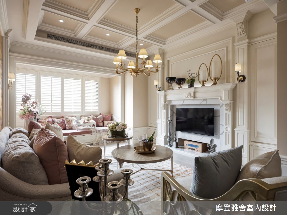 摩登雅舍·87老屋翻新法式輕洛可可風精品飯店宅丨摩登雅舍室内设计-6