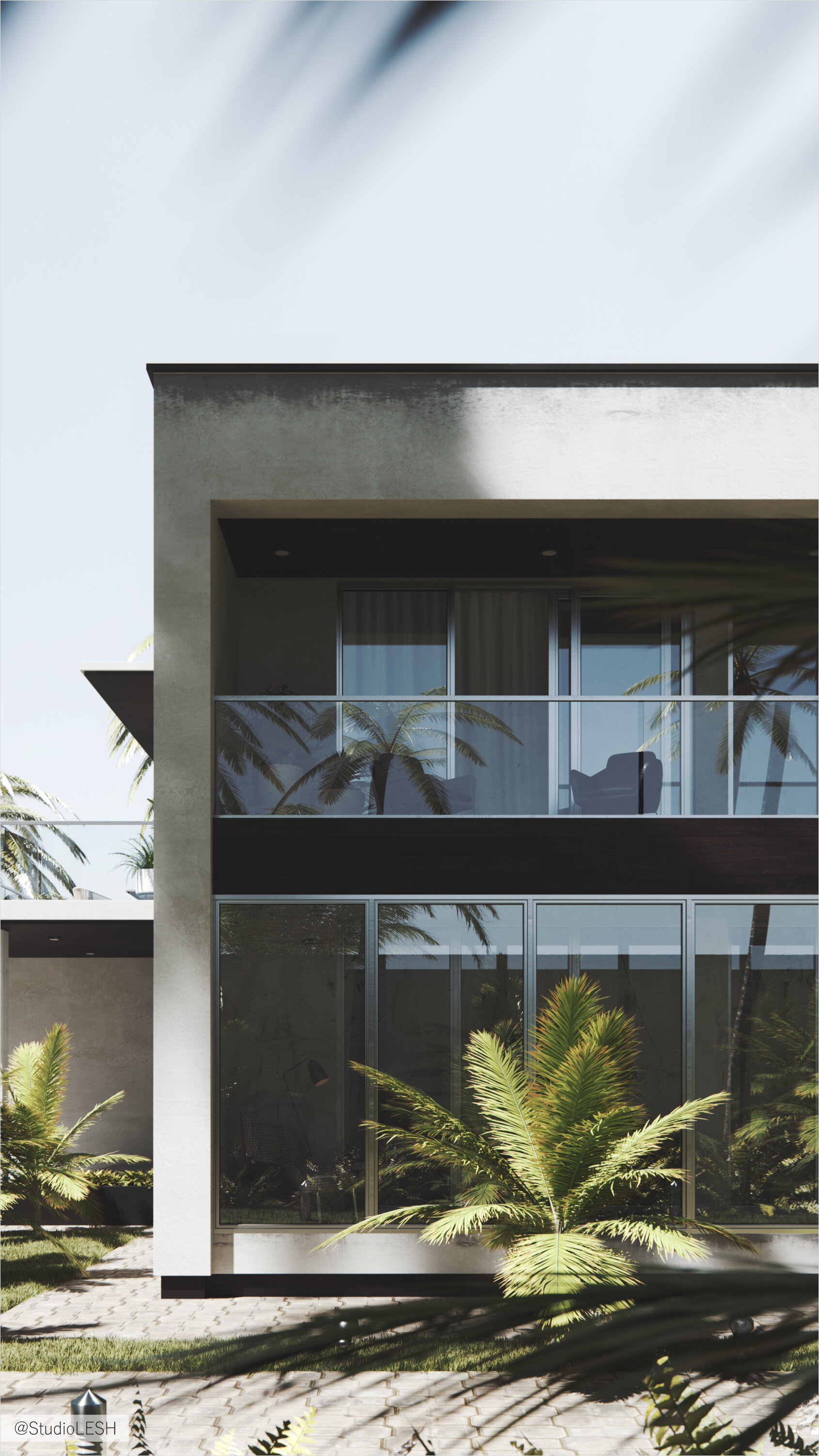 城外带泳池的两层别墅丨LESH（推测）-9