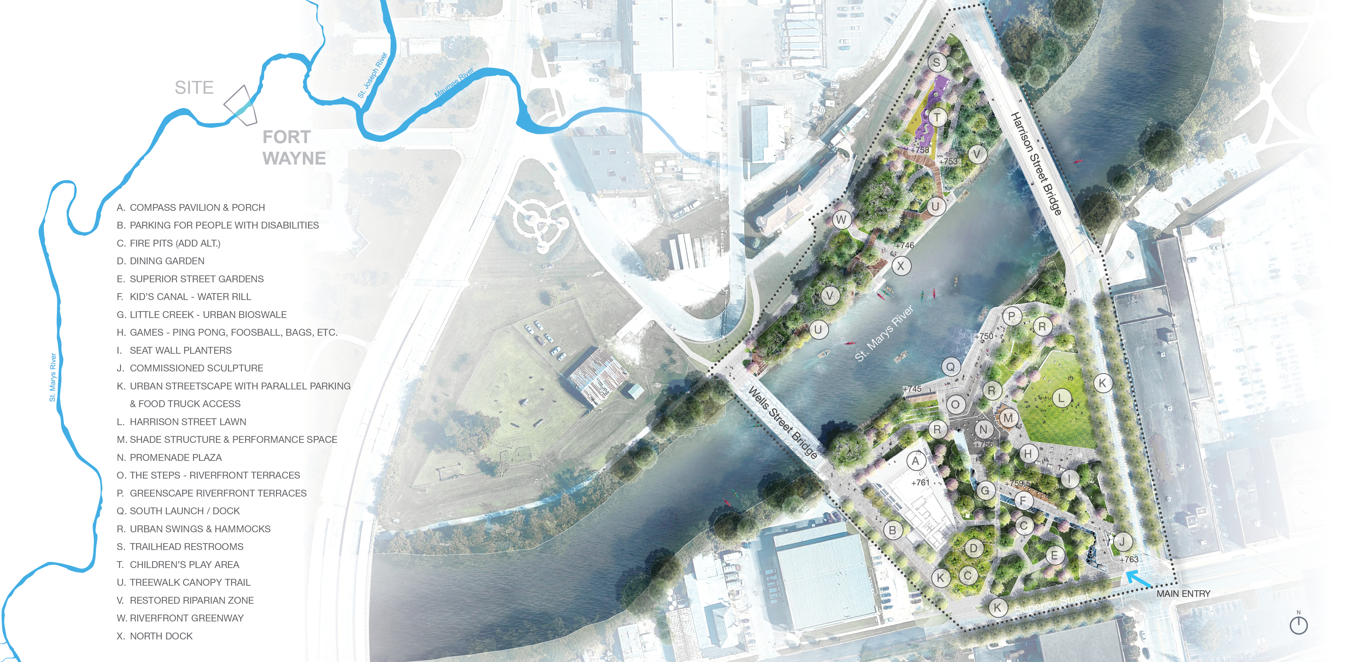 印第安纳州河滨福沃斯堡的 Promenade 公园丨Lamar Johnson Collaborative-19