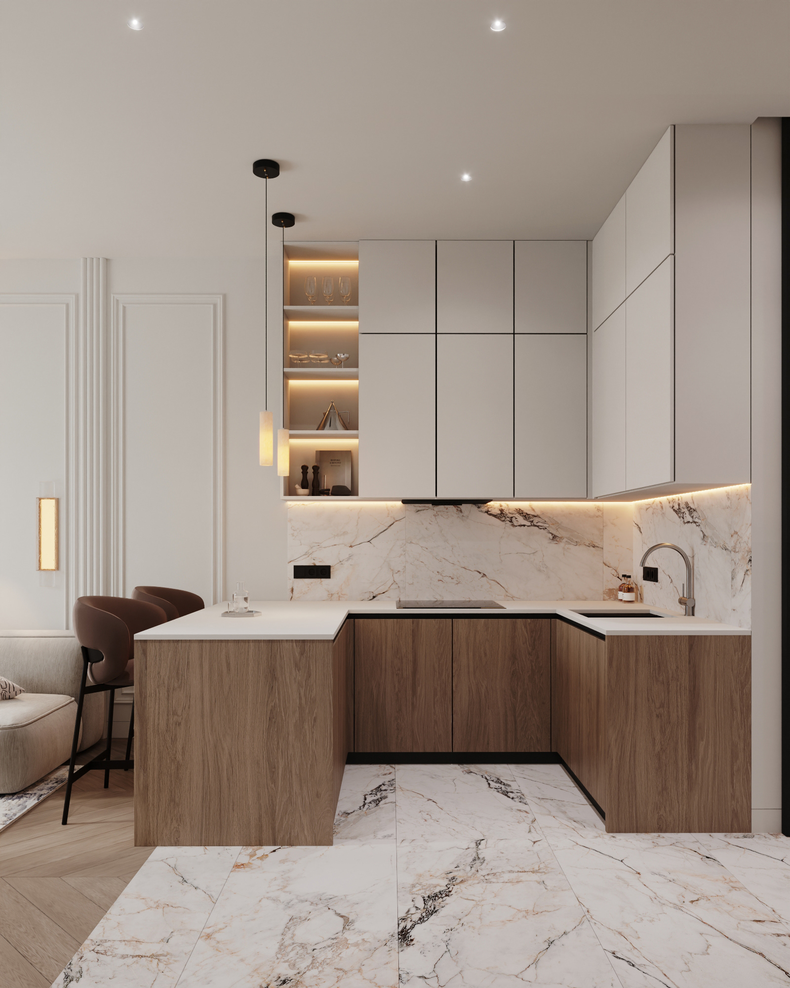 新古典主义公寓丨波兰华沙丨Bodes studio-9