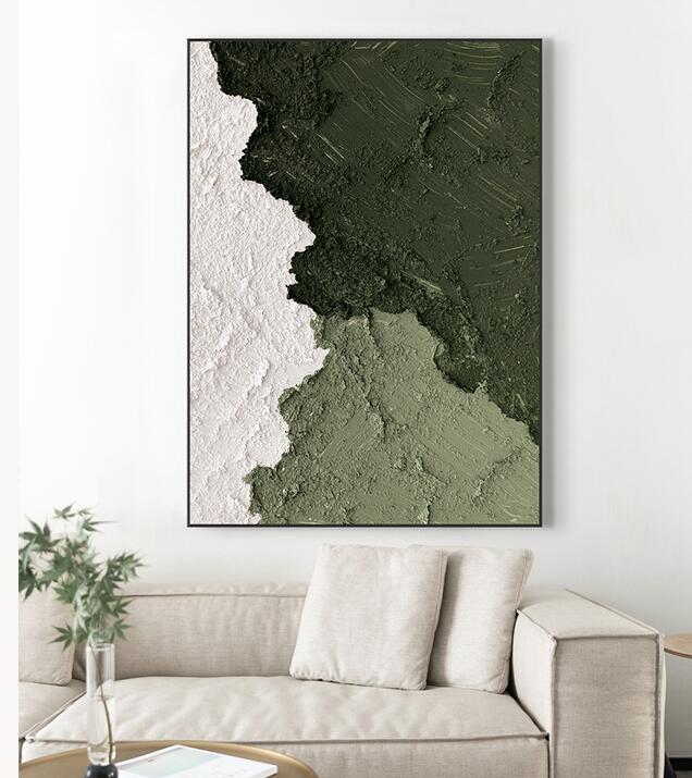 玄关装饰画厚肌理油画-6