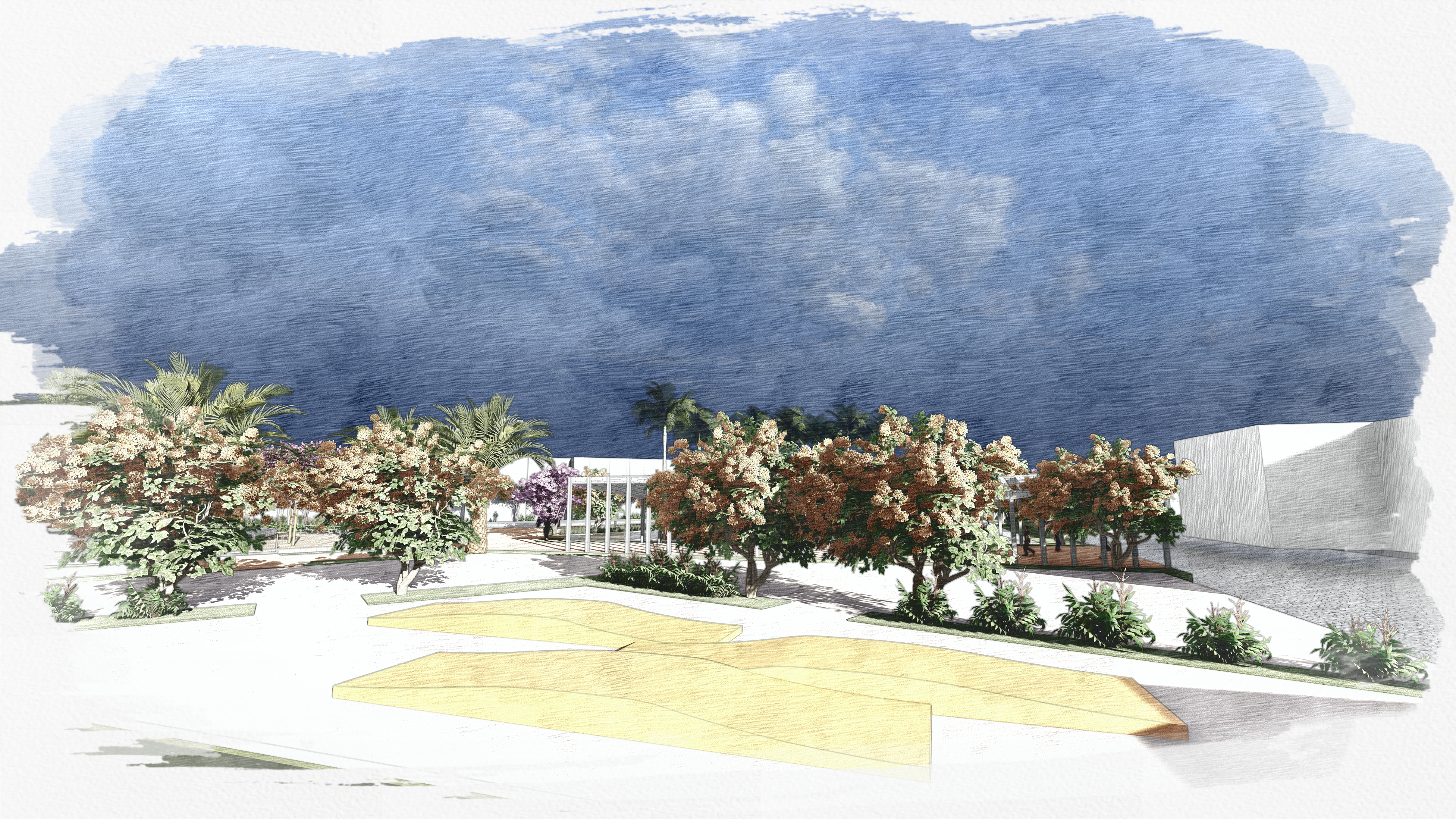 ORIGAMI Zayed 校园景观设计丨埃及开罗丨开罗大学工程学院建筑系-19