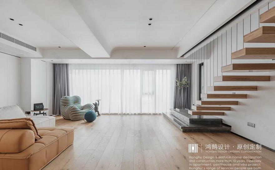 轻颜现代美式,温馨三人居-0