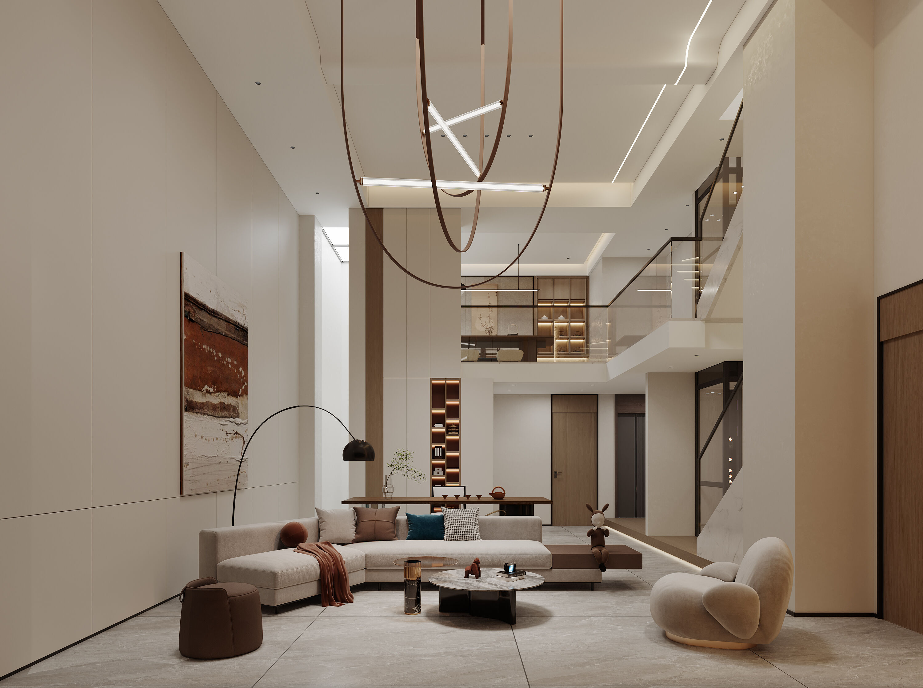 现代简约风挑空别墅-0