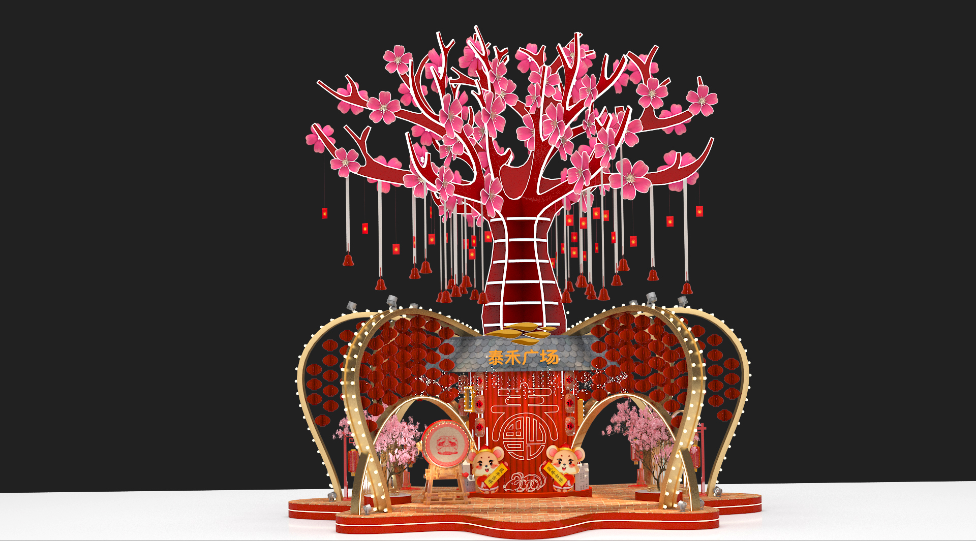 流光森林 · 梦幻般的圣诞美陈设计-23