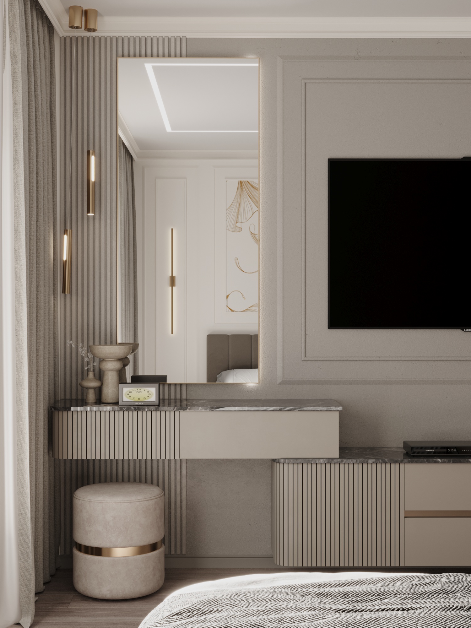 Спальня в светлых тонах-3