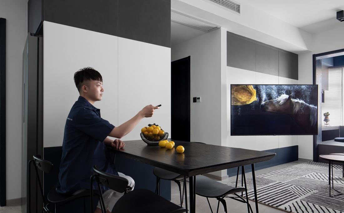 蔚木未来室内建筑设计丨平层丨沉 浸 | 暮色邃蓝-25