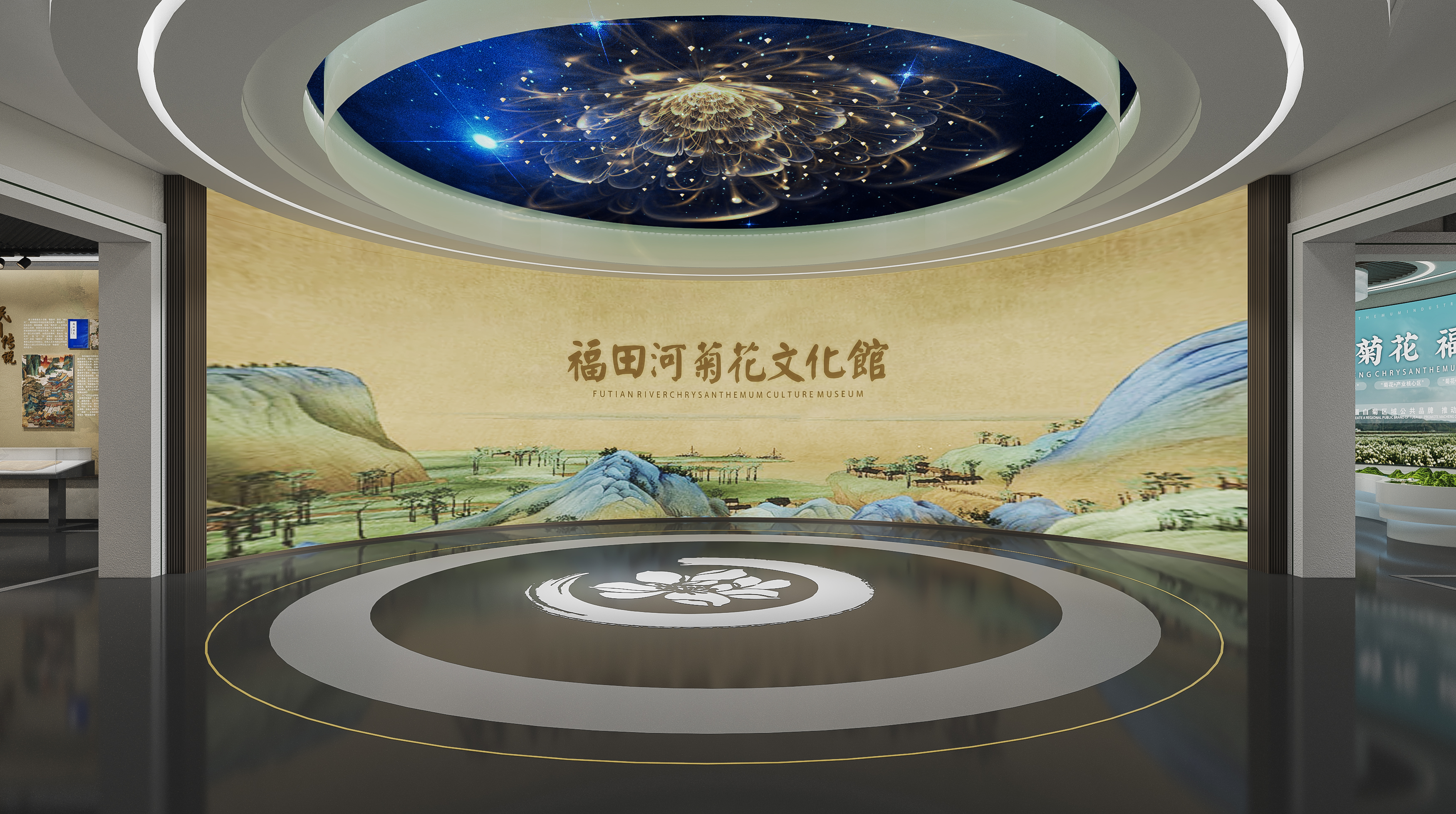 郑州设计丨展厅：乡村振兴菊花展厅-1