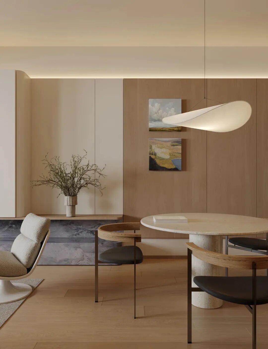 Color/松弛感｜香港760呎奶油色空间升级改造-8