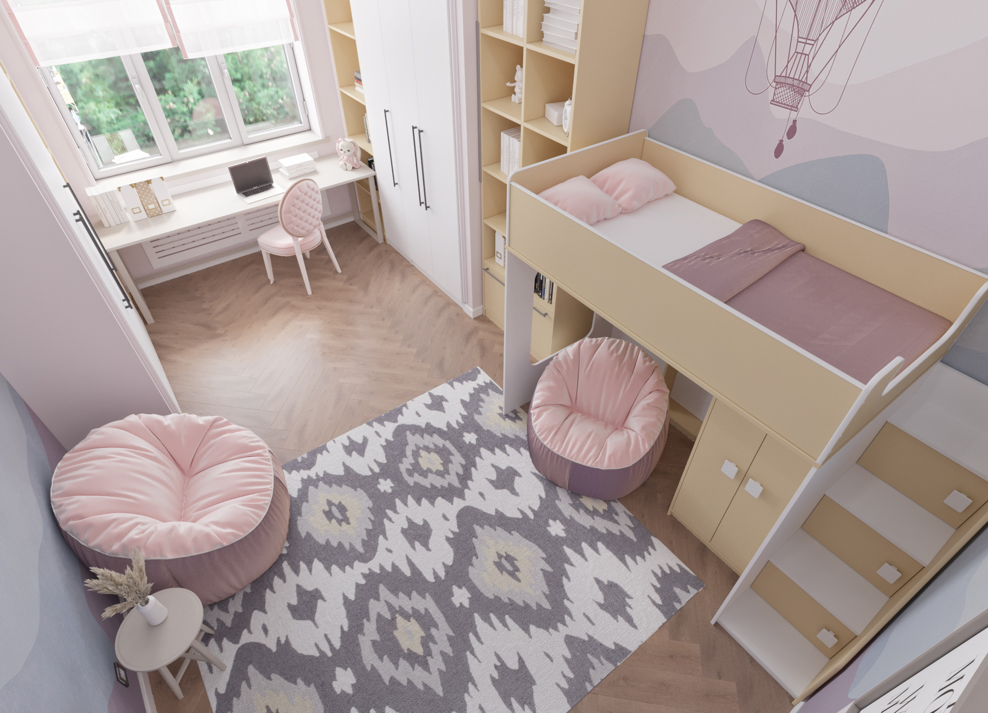 design project of a children's room for a girl-3