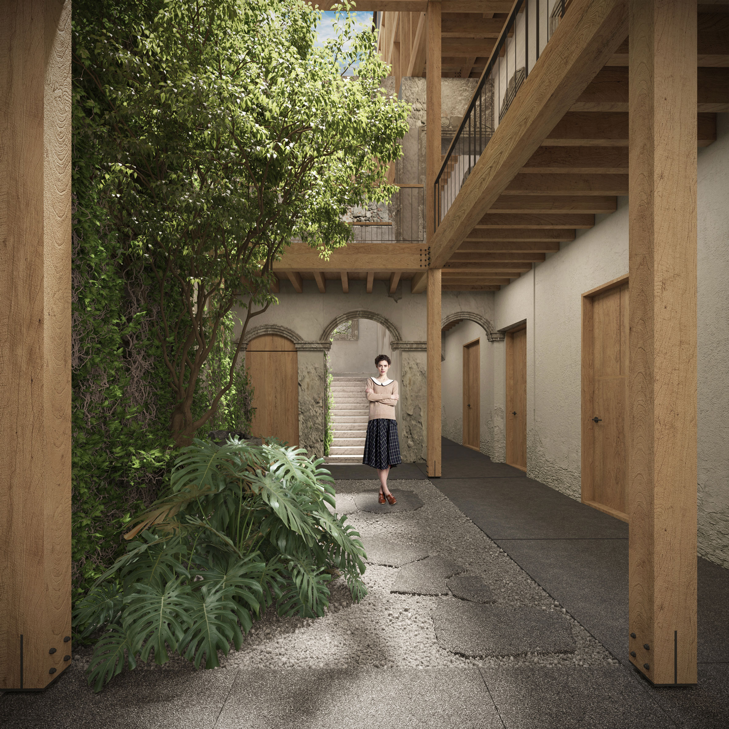 墨西哥历史中心酒店 · 木结构与历史的完美融合-4